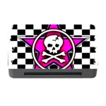 Pink Star Skull Checker Memory Card Reader with CF