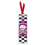 Pink Star Skull Checker Small Book Mark