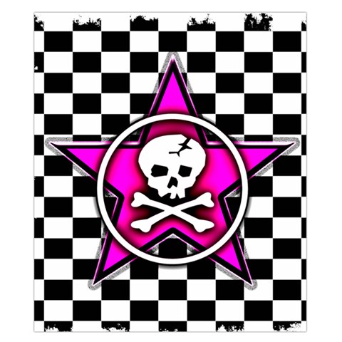 Pink Star Skull Checker Duvet Cover Double Side (California King Size) from ArtsNow.com Front