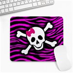 Pink Zebra Skull Large Mousepad