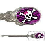 Pink Zebra Skull Letter Opener