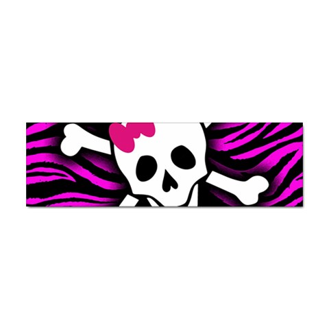 Pink Zebra Skull Sticker Bumper (10 pack) from ArtsNow.com Front
