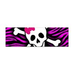 Pink Zebra Skull Sticker Bumper (100 pack)