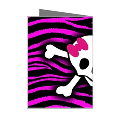 Pink Zebra Skull Mini Greeting Card from ArtsNow.com Right