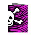 Pink Zebra Skull Mini Greeting Cards (Pkg of 8)