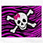 Pink Zebra Skull Jigsaw Puzzle (Rectangular)