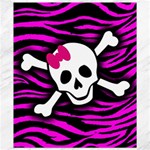 Pink Zebra Skull Canvas 8  x 10 