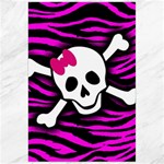 Pink Zebra Skull Canvas 24  x 36 