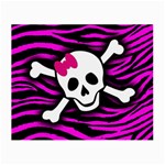 Pink Zebra Skull Small Glasses Cloth (2 Sides)