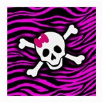 Pink Zebra Skull Medium Glasses Cloth (2 Sides)