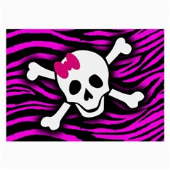 Pink Zebra Skull Large Glasses Cloth (2 Sides) from ArtsNow.com Front
