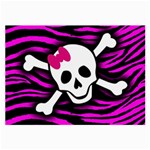 Pink Zebra Skull Large Glasses Cloth (2 Sides)
