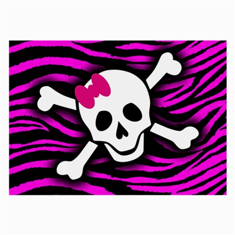 Pink Zebra Skull Large Glasses Cloth (2 Sides) from ArtsNow.com Back