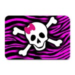 Pink Zebra Skull Plate Mat