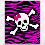 Pink Zebra Skull Canvas 11  x 14 
