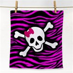 Pink Zebra Skull Face Towel