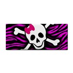 Pink Zebra Skull Hand Towel