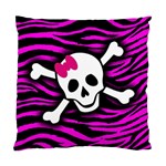 Pink Zebra Skull Standard Cushion Case (One Side)