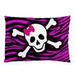 Pink Zebra Skull Pillow Case