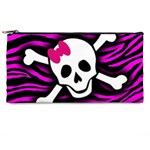 Pink Zebra Skull Pencil Case