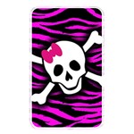 Pink Zebra Skull Memory Card Reader (Rectangular)