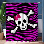 Pink Zebra Skull Shower Curtain 60  x 72  (Medium)