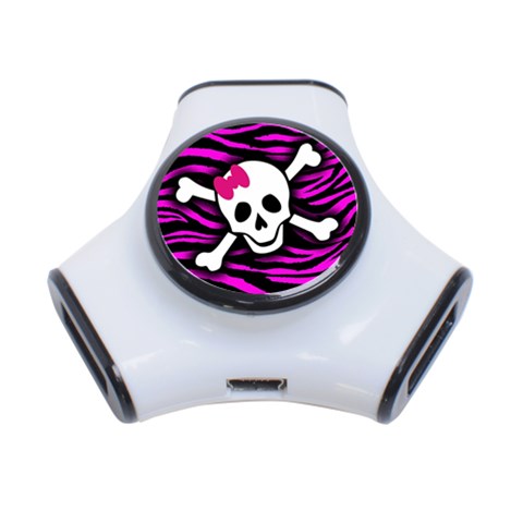Pink Zebra Skull 3 Front