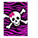 Pink Zebra Skull Large Garden Flag (Two Sides)