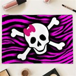 Pink Zebra Skull Cosmetic Bag (XXL)