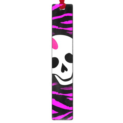 Pink Zebra Skull Large Book Mark from ArtsNow.com Front