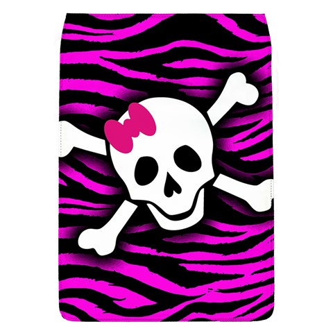 Pink Zebra Skull Removable Flap Cover (L) from ArtsNow.com Front