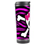 Pink Zebra Skull Travel Tumbler