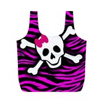 Pink Zebra Skull Full Print Recycle Bag (M)