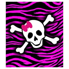 Pink Zebra Skull Drawstring Pouch (Small) from ArtsNow.com Back