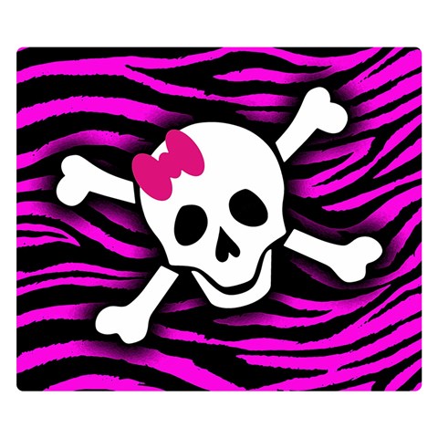 Pink Zebra Skull Double Sided Flano Blanket (Small) from ArtsNow.com 50 x40  Blanket Front