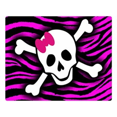 Pink Zebra Skull Double Sided Flano Blanket (Large) from ArtsNow.com Blanket Back