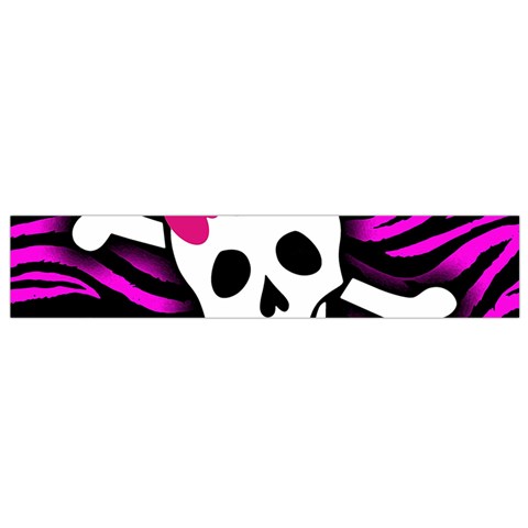 Pink Zebra Skull Small Flano Scarf from ArtsNow.com Front
