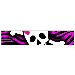 Pink Zebra Skull Small Flano Scarf from ArtsNow.com Back