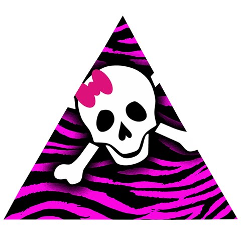 Pink Zebra Skull Wooden Puzzle Triangle from ArtsNow.com Front