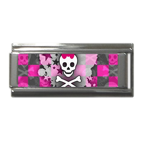 Princess Skull Heart Superlink Italian Charm (9mm) from ArtsNow.com Front