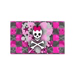 Princess Skull Heart Sticker Rectangular (100 pack)