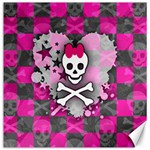 Princess Skull Heart Canvas 12  x 12 