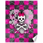 Princess Skull Heart Canvas 12  x 16 