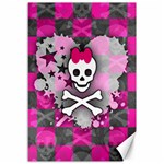 Princess Skull Heart Canvas 12  x 18 