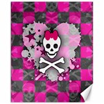 Princess Skull Heart Canvas 16  x 20 