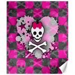 Princess Skull Heart Canvas 20  x 24 