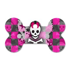 Princess Skull Heart Dog Tag Bone (Two Sides) from ArtsNow.com Front