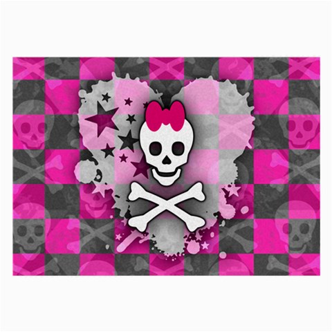 Princess Skull Heart Large Glasses Cloth from ArtsNow.com Front
