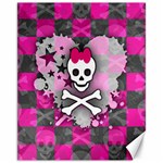 Princess Skull Heart Canvas 11  x 14 