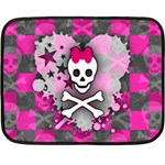 Princess Skull Heart Fleece Blanket (Mini)